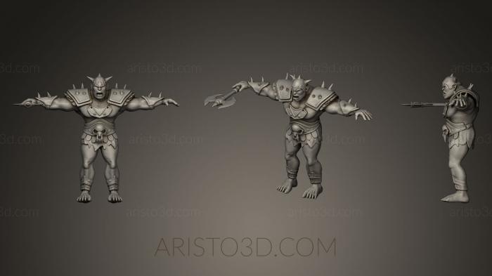 Figurines heroes, monsters and demons (STKM_0296) 3D model for CNC machine